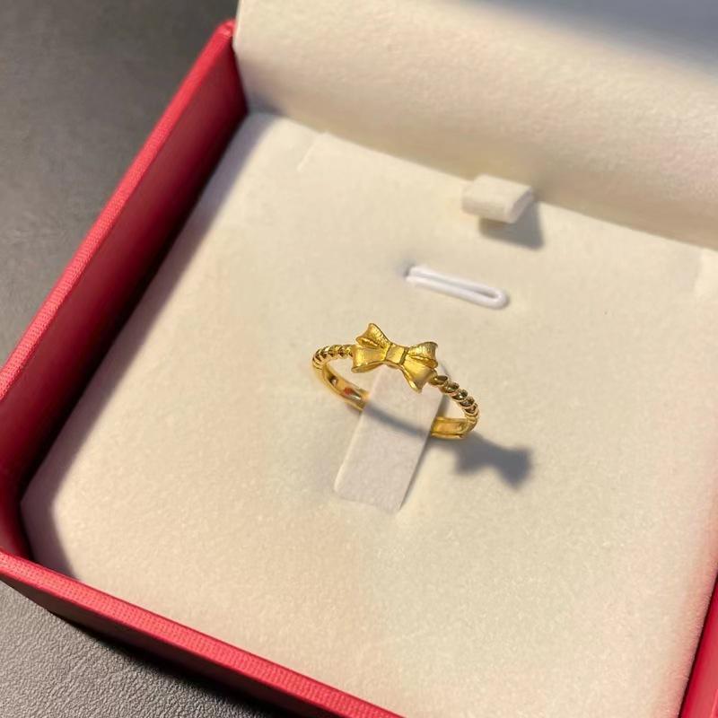 2022 Fresh and Cute Gold-Plated Butterfly Brass Ring for Women