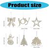 6 Pieces Holiday Decorations Shimmering Snowflake Bell Star Snowman Ornament Christmas Tree Hanging Accessories