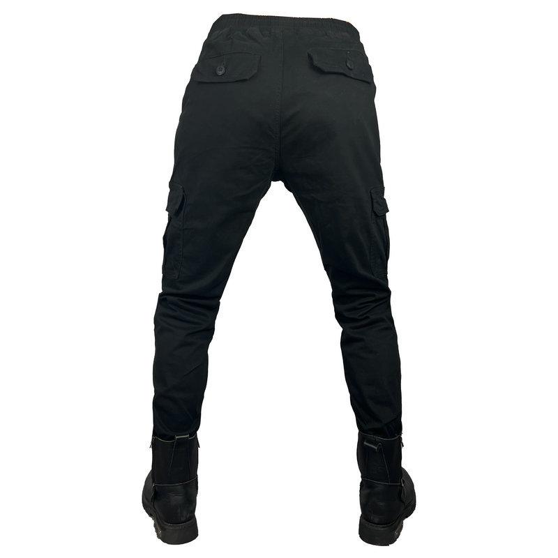 Pantaloni da moto da corsa uomo, pantaloni anti-caduta locomotiva, piedi legati casual multi-tasche da lavoro pantaloni da ciclismo, jeans, ginocchiere