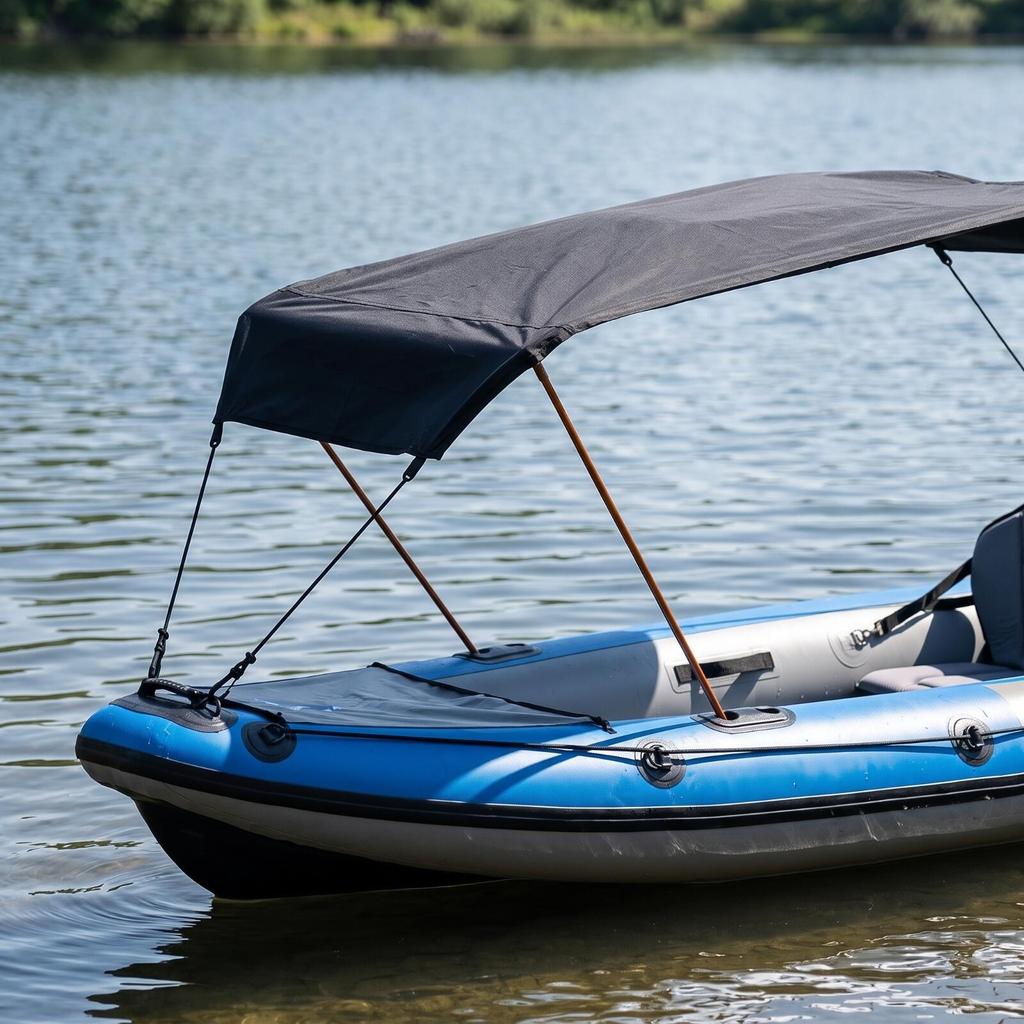 Lightweight Kayak Canopy with Support Poles Compact Sunshade Sunproof