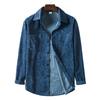 Men's Autumn Casual Long-sleeved Corduroy Solid Color Lapel Shirt