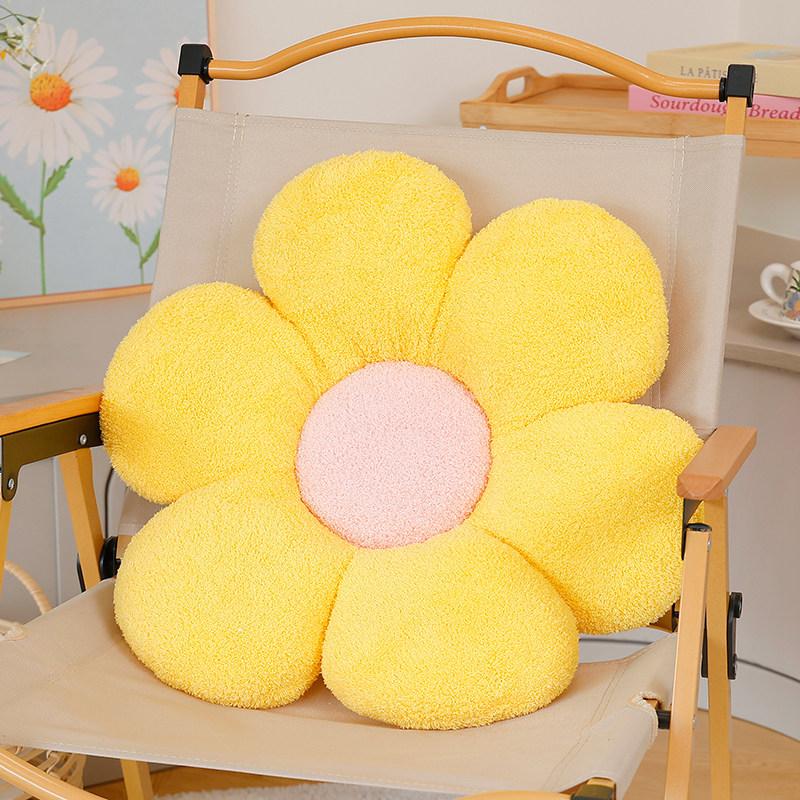 40-60cm Daisy Flower Plush Cushion Colorful Petal Throw Pillow Plush Toy Sofa Cushion Home Decoration Office Nap Headrest Gifts