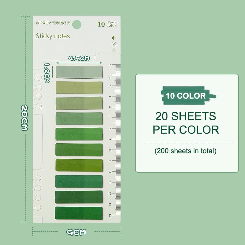 200Sheets Colorful Transparent Fluorescent Index Tabs Pet Sticky Note Page Marker Planner Stickers Office School Supplies