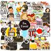 T01040059 Clearance 50 Sheets Rich Family Poor Road Stickers American Drama Personalized Stationery Cartoon Helmet Stickers Diy