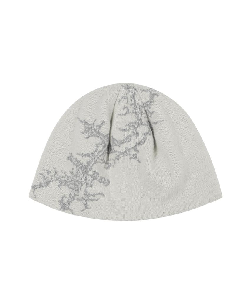 AAKAM Gothic Graphic Beanie (White)