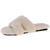 Flat-bottomed fluffy slippers for women's outer wear 2025 new autumn and winter thick-bottomed indoor home soft-bottomed fluffy cotton slippers