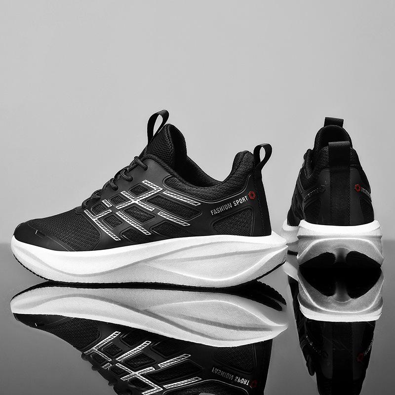 Spring and Autumn New Fashion Trend Low-top Platform Shoes Lace-up Light Casual Sports Shoes Men's Outdoor Running Shoes