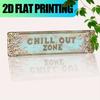 Customizable Rustic Aluminum Wall Plaque Leisure Area Sign Indoor Outdoor Cafe Garage Porch Decor 40x10cm