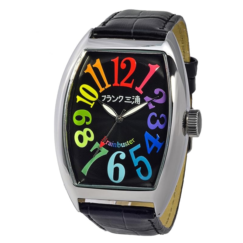 

[Frank Miura] watch frank miura analog Unit 6 magnum leather belt rainbow FM06K-CRB men s black