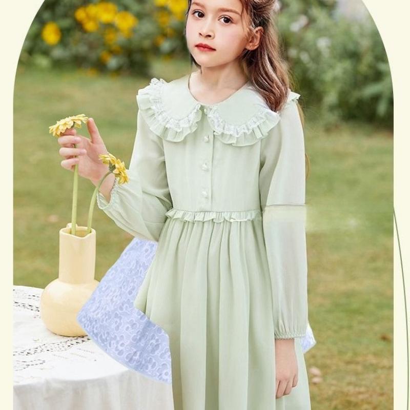 Sweet Baby Collar Dress for Girls, Summer Children's Princess Dress