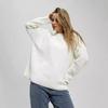 Solid color crew neck sweater European and American spring and autumn loose knitted sweater Ins pullover sweater women