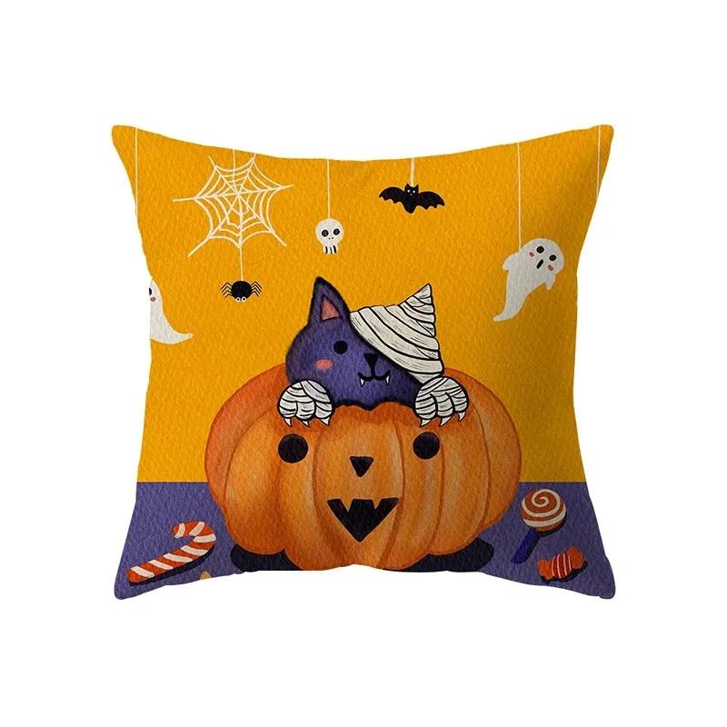 Motyw Halloween Czaszka Dynia Lampion Wzór Poszewka na Poduszkę Pokój Dzienny Biuro Poszewka na Poduszkę Sofa Samochód