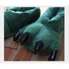 Unisex Dinosaur Claw Cotton Slippers: Cozy Velvet-Lined, Thick-Sole Home Footwear for Fall & Winter