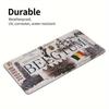Vintage Brussels Belgium Aluminum License Plate Wall Decor -   Retro Cityscape & Flag Design, Corrosion-Resistant Metal Art for
