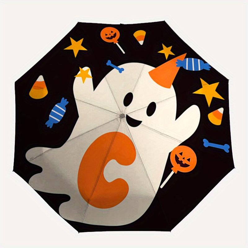 

1pc Halloween Ghost Automatic Open/Close Umbrella, Ideal Fan Gift for Birthday, Christmas, Trendy Fashion yy250828059