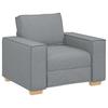 Sofa Chair Light Grey 60 Cm Fabric