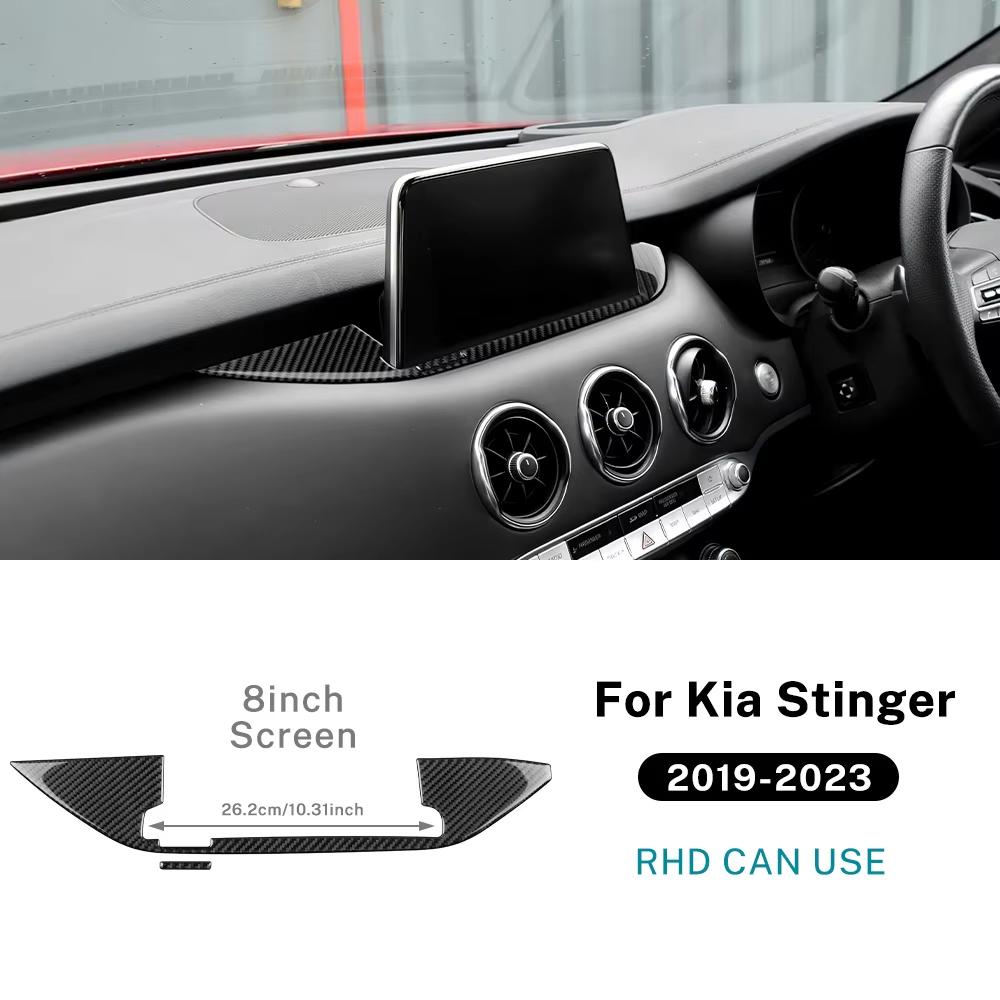 Carbon Fiber Style Interior Sticker for Kia Stinger 2019 2020 2021 2022 2023 LHD RHD Interior Panel