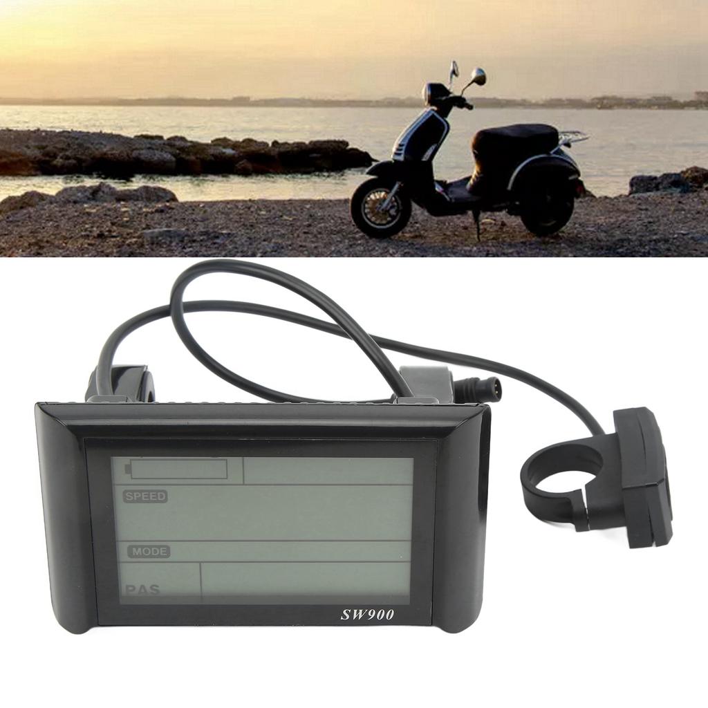 Electric Bike LCD Display Meter Electric Bike LCD Display Electric Scooter SW900 LCD Display Meter with Waterproof Connector2
