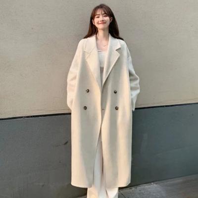 Autumn and Winter Women's New Woolen Long Coat