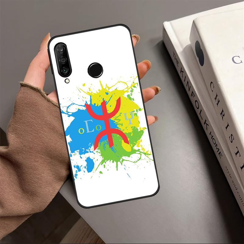 Amazigh Berber Flag For Huawei P30 P40 Lite P60 Pro Nova 10 9 SE 7i 8i 11i 12i 12s Y90 Y60 Y70 Y72 Y61 Y91 Case