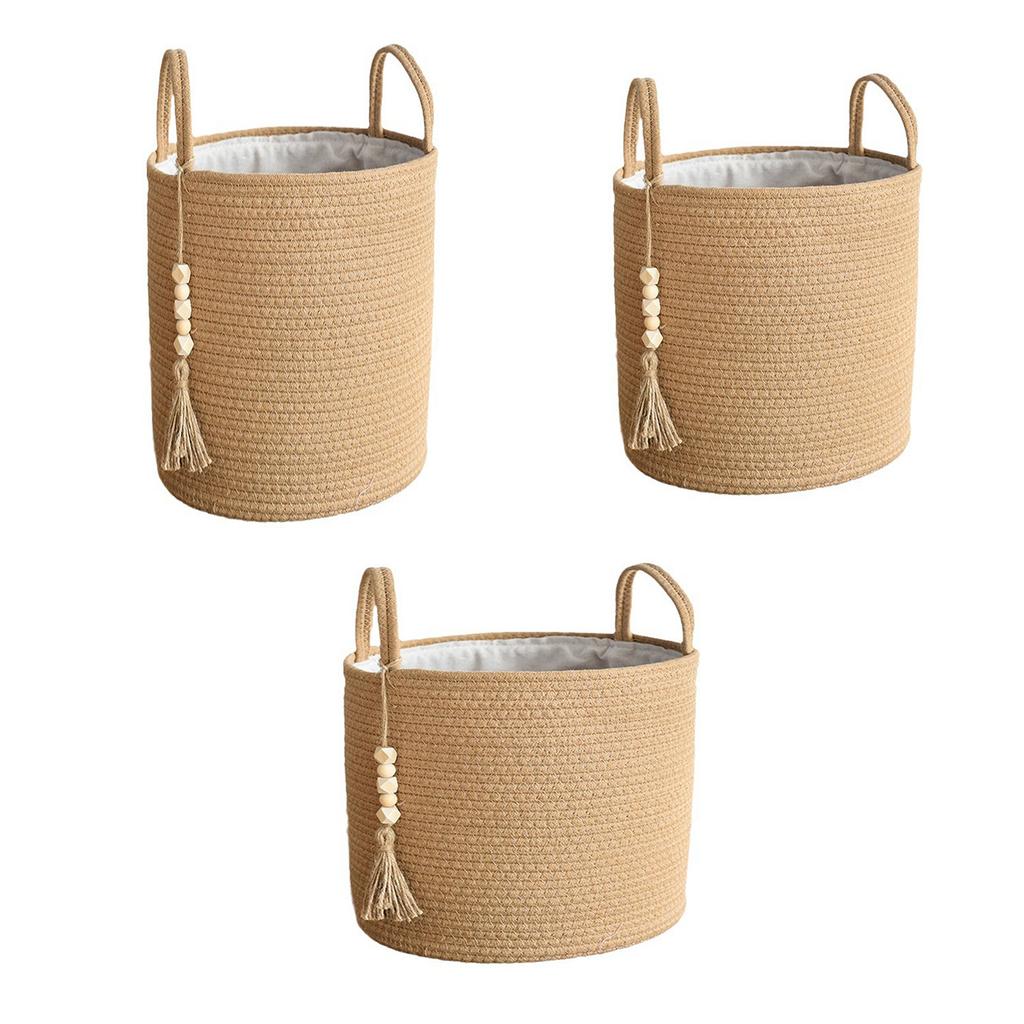Cotton Rope Laundry Basket Large Capacity Laundry Hamper for Sorting Dirty Clothes Easy to Use Blankets Collector