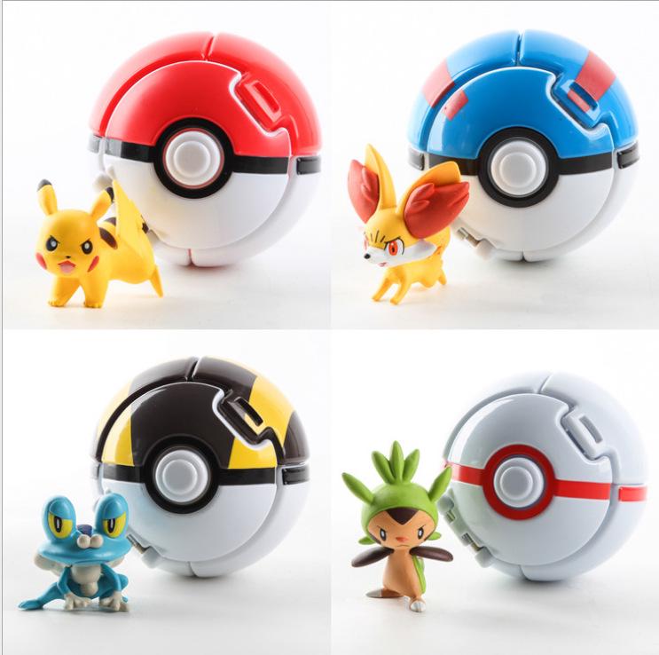 

Transforming Pokémon Ball: 4 Styles - Exploding, Touch Flip, Transformable Egg Doll 7 cm