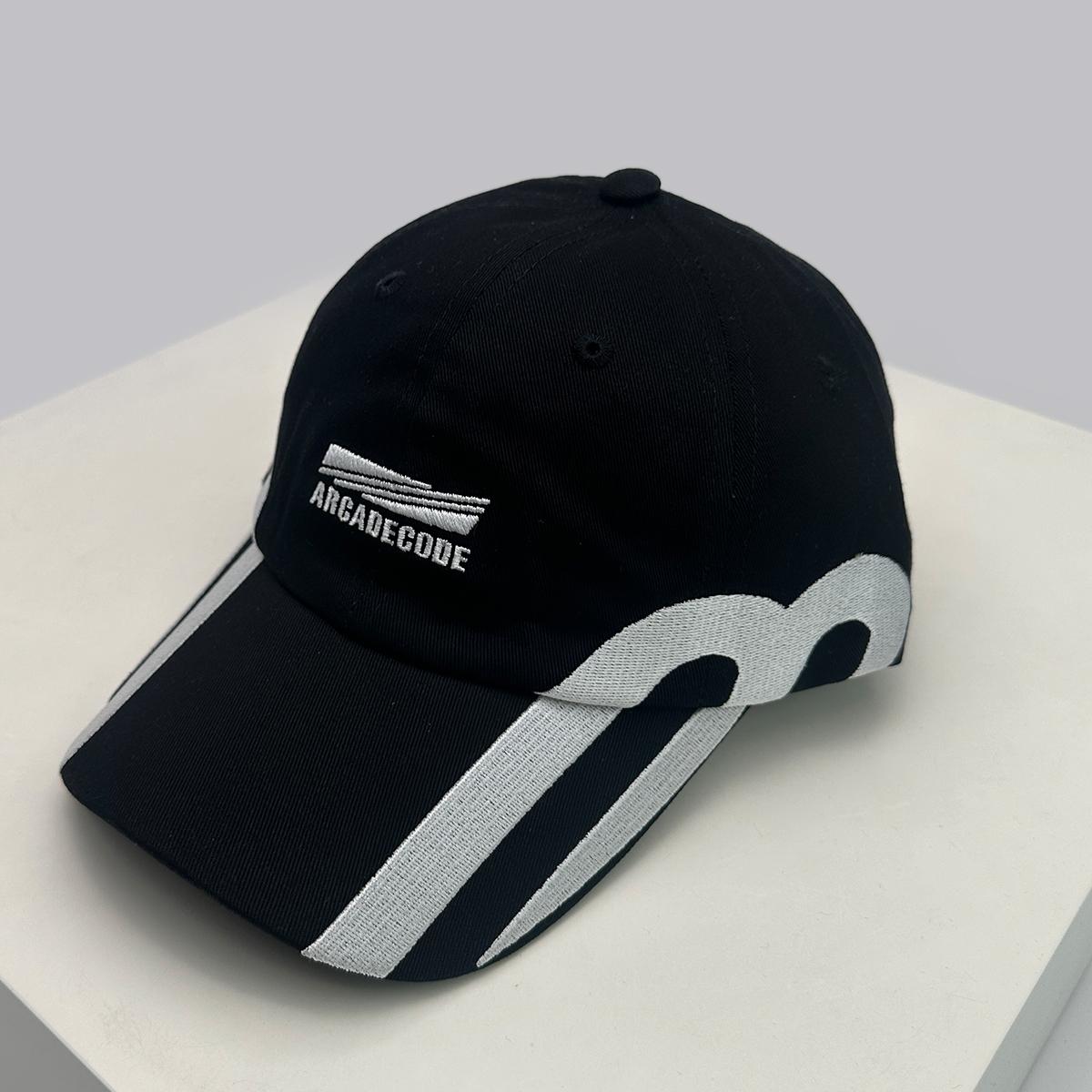 

New Unisex Hip Hop Letter Flame Flag Baseball Hats Sunshade Personal Versatile Color Block Peaked Caps Niche Fashion Retro Ins 52-60cm