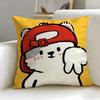 Sticker Cute Bear Stickers Cushion Cover Soft & Easy-Wash Pillow Case – Versatile For Couch, Bed, Travel And Office
