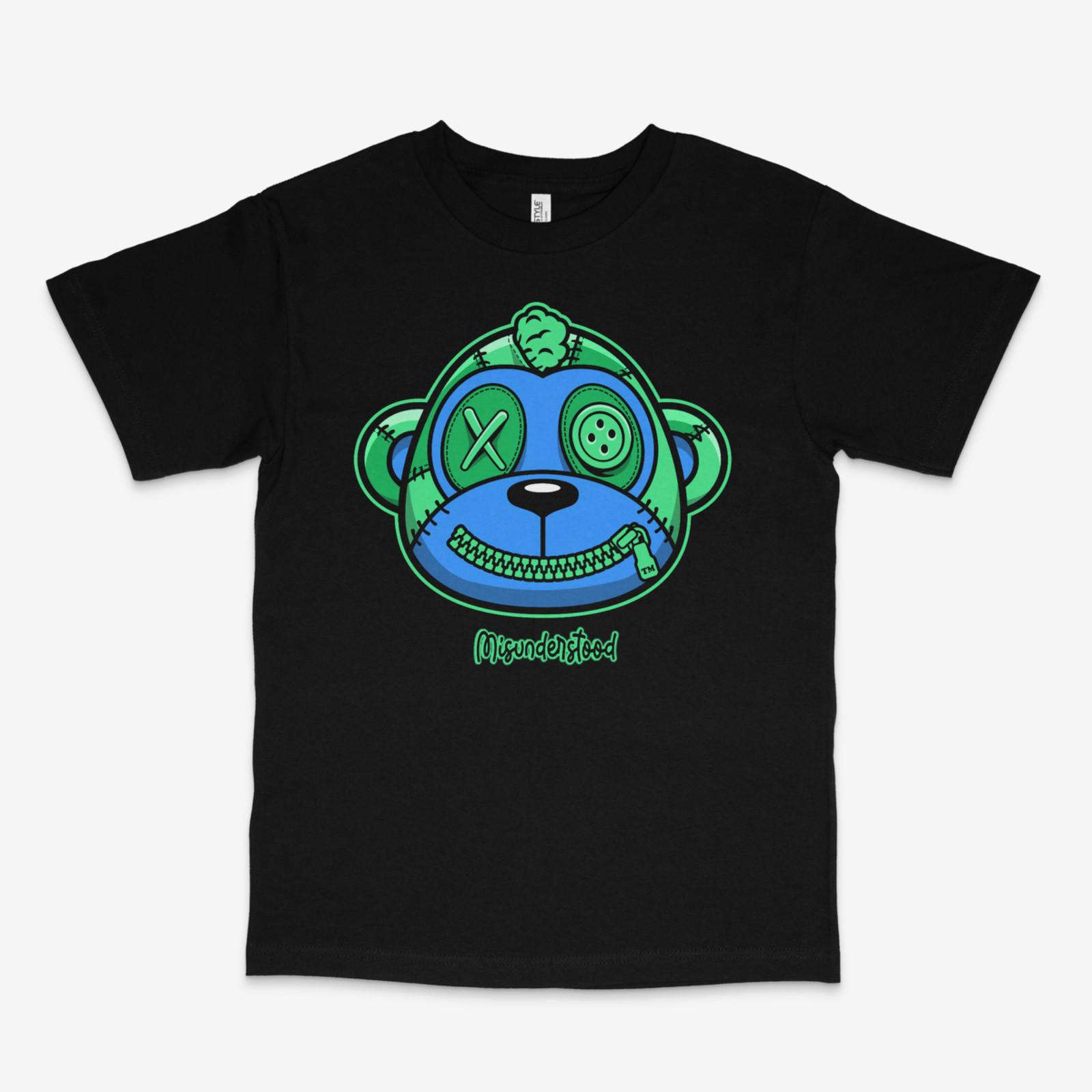 Misunderstood Bear Black Tee S разноцветный