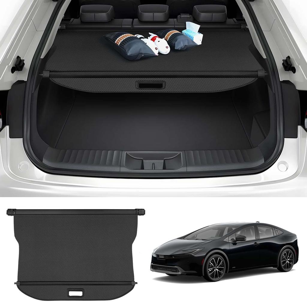 Virauto Tonneau Shade for Toyota Prius 60 Series 2023 Present Privacy Rear Luggage High Temperature Cargo Heat Light Water Easy Interior Set Fiber New