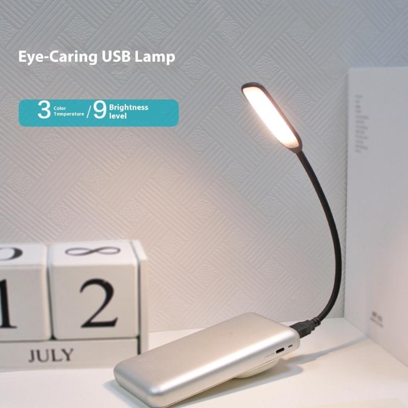USB Reading Lamp Flexible Mini Light for Laptop Dimmable Reading Light LED Light Notebook Reading Lamp Home Office