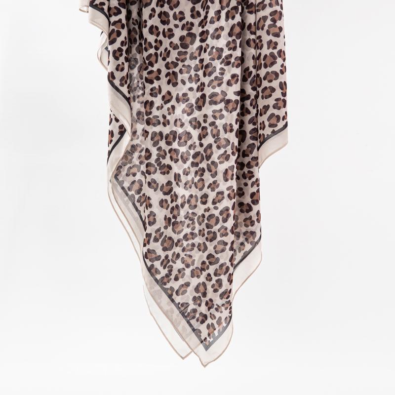 Summer Shawl Swim Chiffon Sarong Leopard Print Women Scarves Wraps Lady Echarpe Breathable Foulard Fashion Scarf