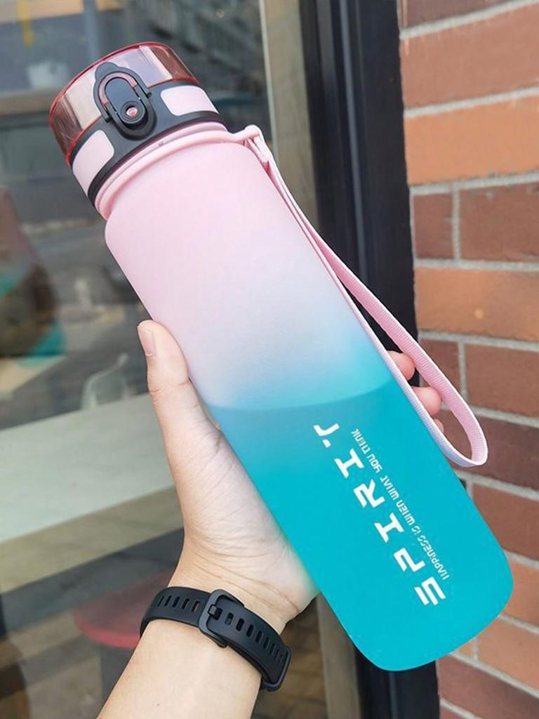 1PC 500ml, 650ml, 1000ml Large Capacity Plastic Gradient Water Cup, Outdoor Sports Water Cup, Direct Drinking Water Bottle for E