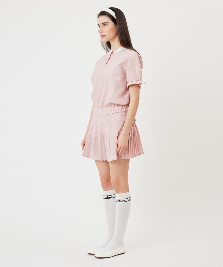 A Ben Flare Pleated Skirt Pink