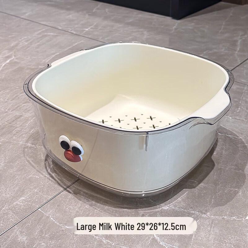 Double-Layer Fruit and Vegetable Draining Basket