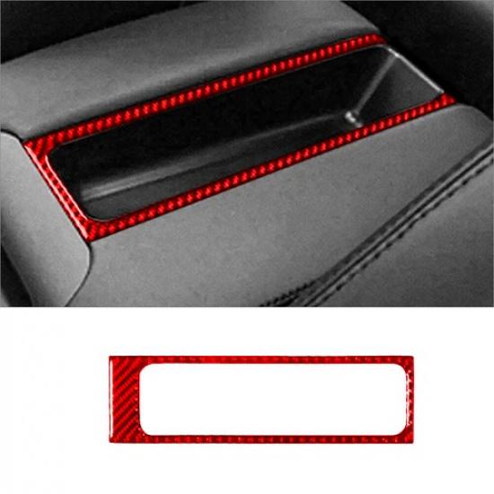 Red Carbon Fiber Interior Armrest Console Cover Trim For BMW 5 Series E39 M5