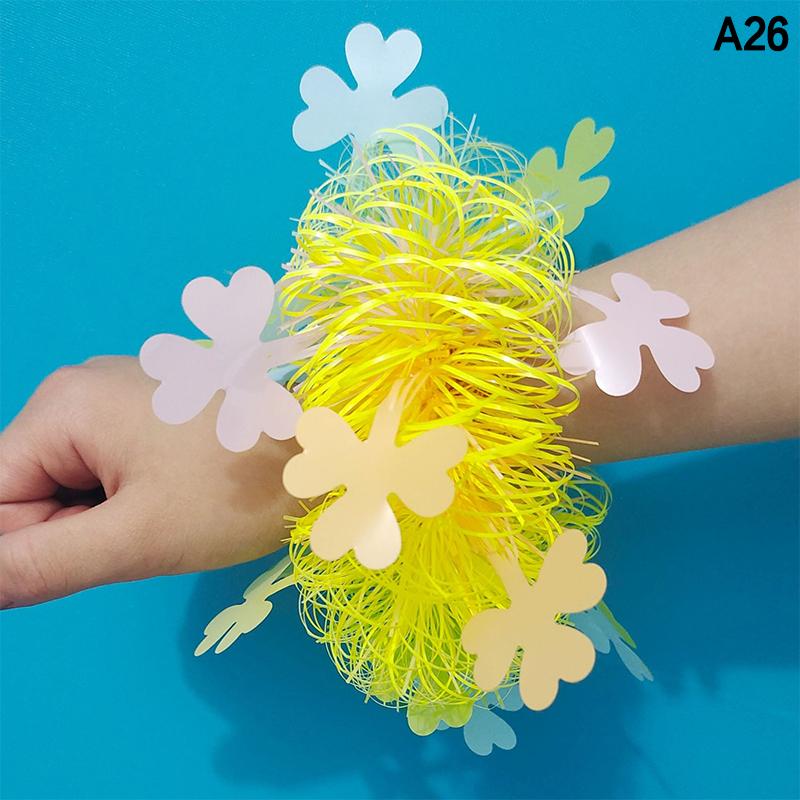 2Pcs Kids Game Pom Poms Apply To Sports Game 27 Styles Practical Cheerleading Cheering Flower Ball Sports Games Bracelet
