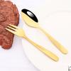 20Pcs Stainless Steel Flatware Cutlery Set Dinner Gold Dinnerware Set Steak Knife Fruit Fork Spoon Kitchen Tableware Set