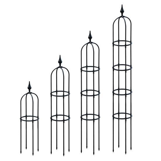 Plant Obelisk Trellis Climbing Plants Garden Tower Trellis Outdoor Rose Bush Support Rustproof Metal Trellis for Potted Plant Clematis Vine Jasmine
