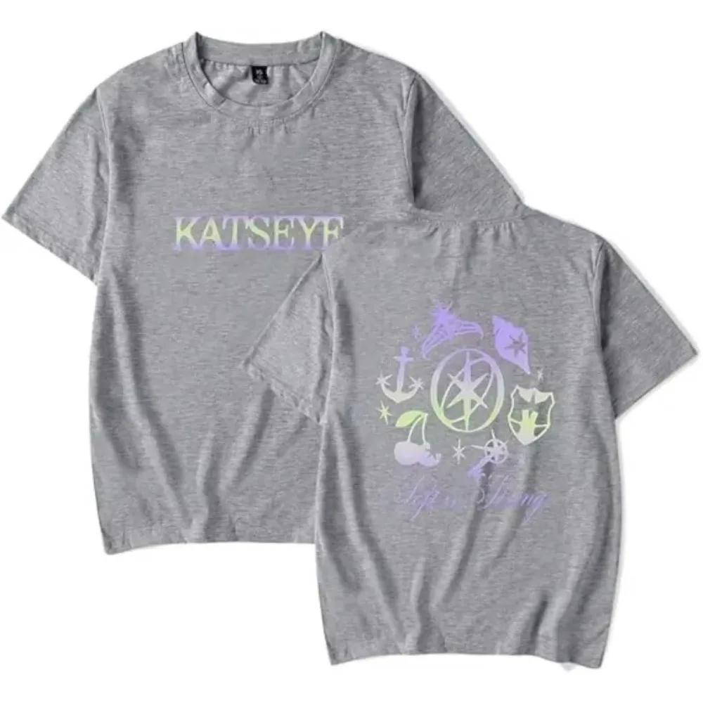 Katseye Merch Sad Men's Women T-shirts Fashion Pop Music Short Sleeve Shirt Sportswear Street Shirt Cool Summer Fashion T-shirt