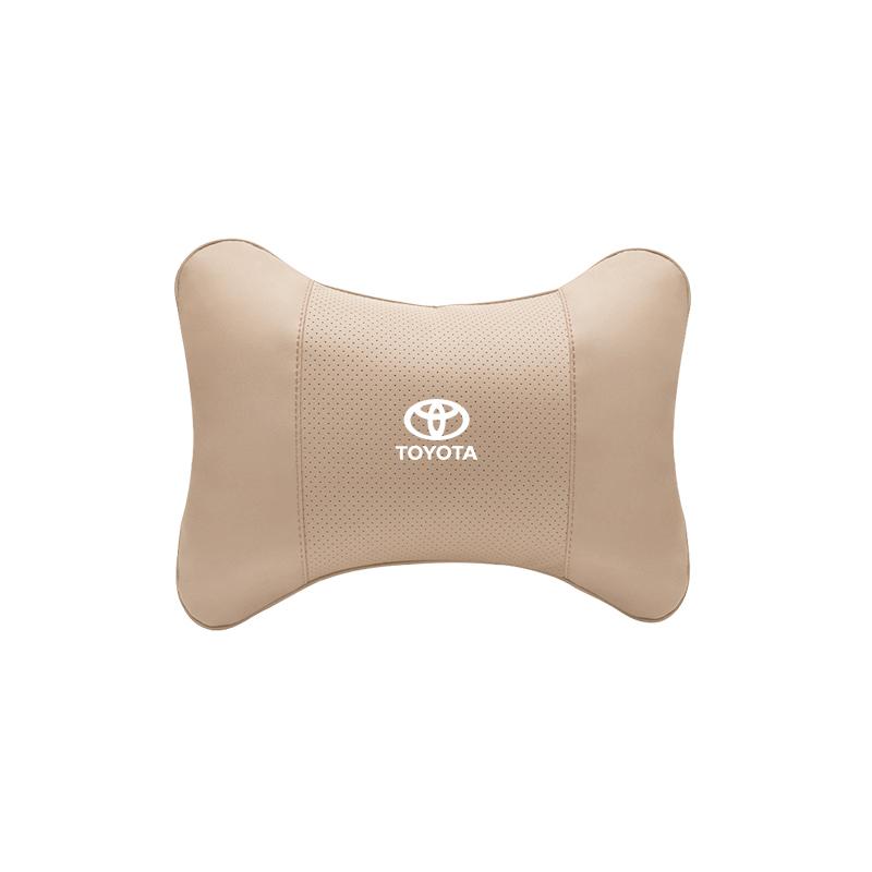 Hub Caps 1Pcs Car Seat Headrest Auto Logo Neck Pillow For Toyota Corolla Yaris Aygo Prius CHR Camry Auris Avensis Land Cruiser C