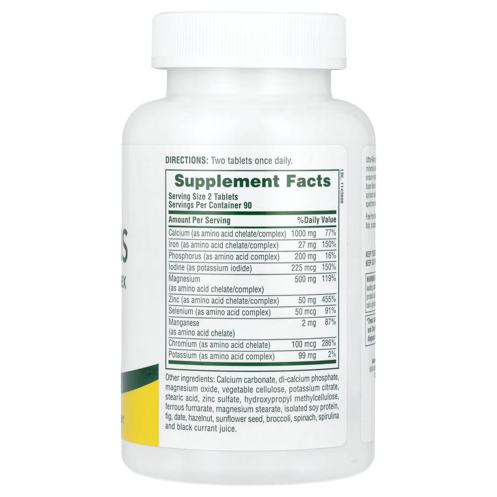 Nature's Plus Ultra Mins Food-Based Multiple Minerals, 180 Tablets