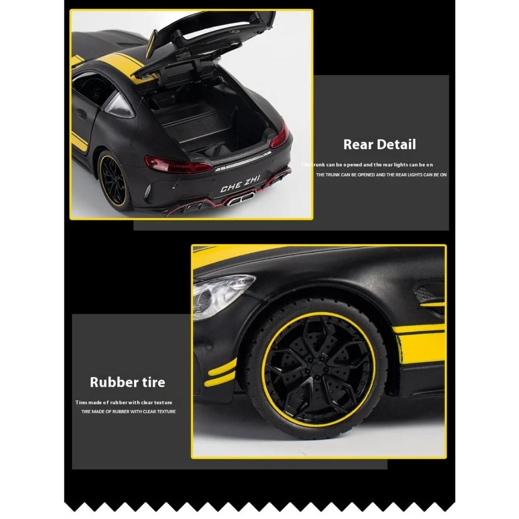 1/24 Scale Simulation Mercedes Benz GT AMG Alloy Sports Car Diecast Model Decorative Trendy Ornaments for Friend Gift Collection