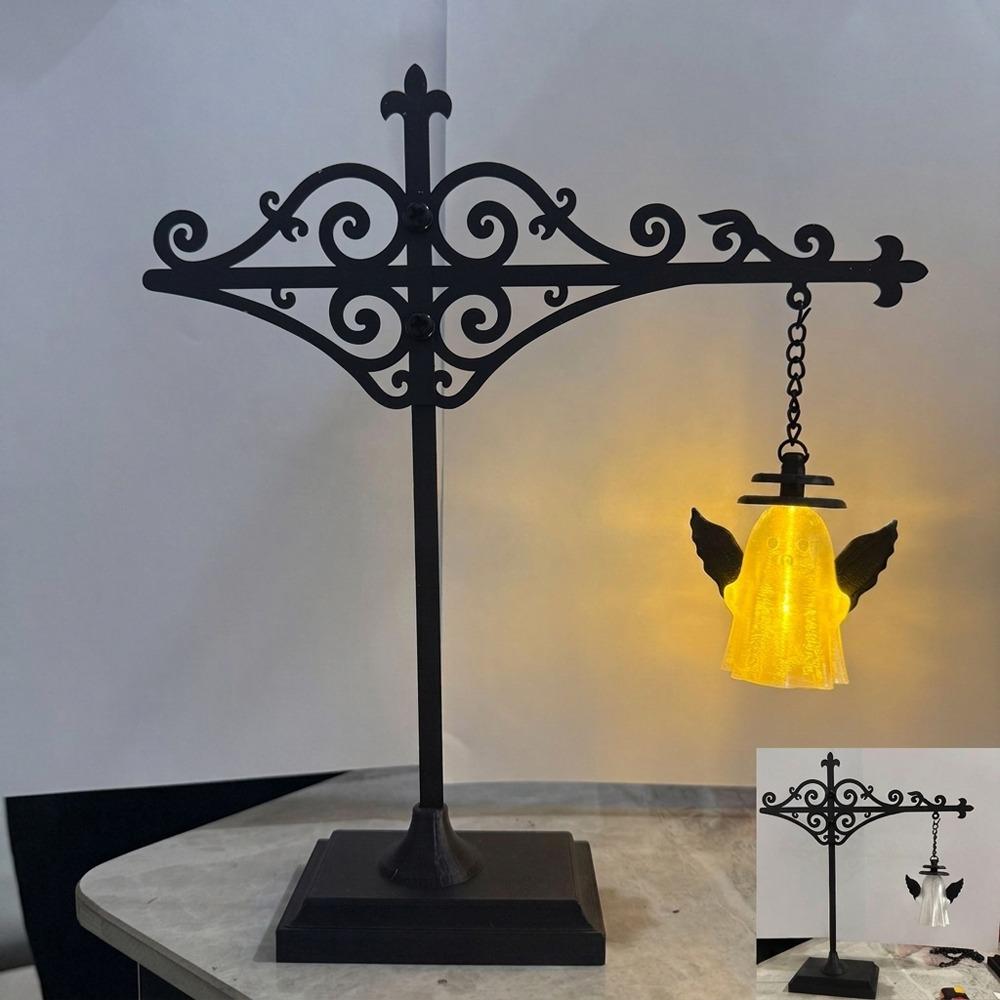 Ghost Pumpkin Bookshelf Lantern Light Warm LED Reading Nook Lamp Nightlight  Bookcase Display