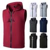 Men's Summer 2021 Fitness Hooded Vest - Casual Sleeveless T-shirt for Europe & America