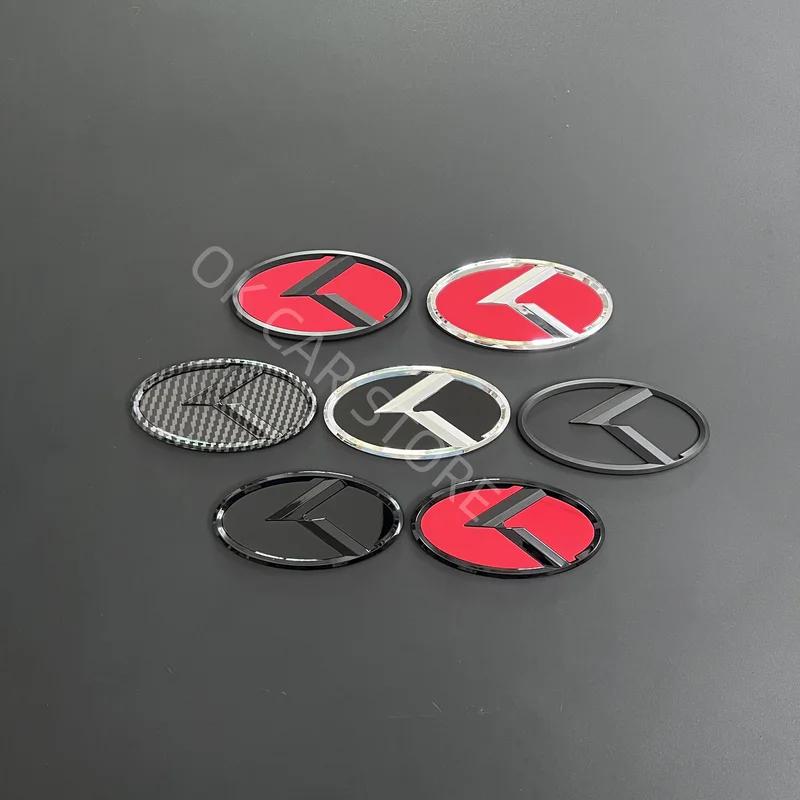9 colors ABS K Logo Car Front Hood Rear Trunk Logo Emblem Badge Stickers for Kia Sportage Sorento Optima Forte Rio Stinger K5 hrkqj80