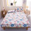 1pc Bed Sheet on Elastic Rainbow Printed Bed Fitted Sheet for Double Bed Single Bed Linen Queen Bottom Sheet(without pillowcase)