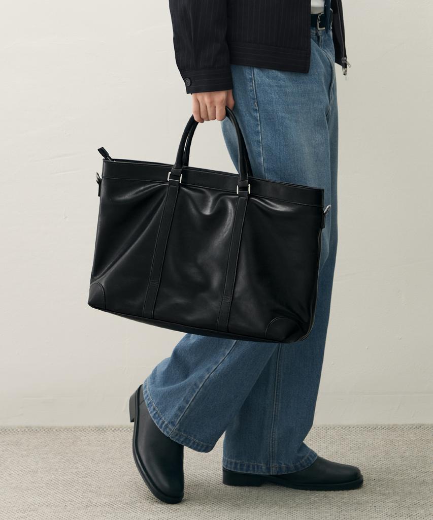Draw Fit Vans Leder Crossbody Tote Tasche [Schwarz]