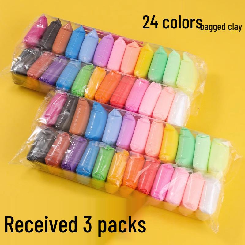 Kinder-Bastelset mit Ton: 12/24/36 Farben Handmodellier-Knete-Packung