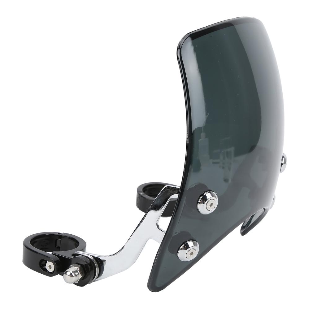 Motorcycle Windshield Headlight Fairing 180 degrees Adjustable Universal for 1.5 1.6in Front ForkBlack